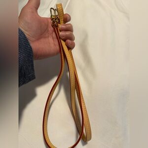 Louis Vuitton Tan and Gold Leather Strap